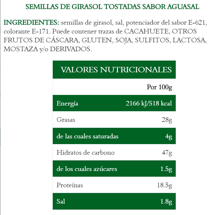 Pipas Extremeñas Aguasal (10 Uds)