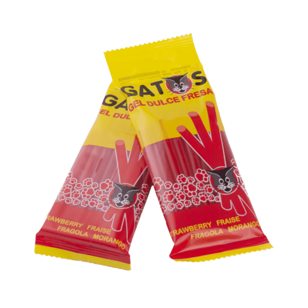 Gato Regaliz Rojo - Saet Sweets | Expositor 20 Bolsas 76g