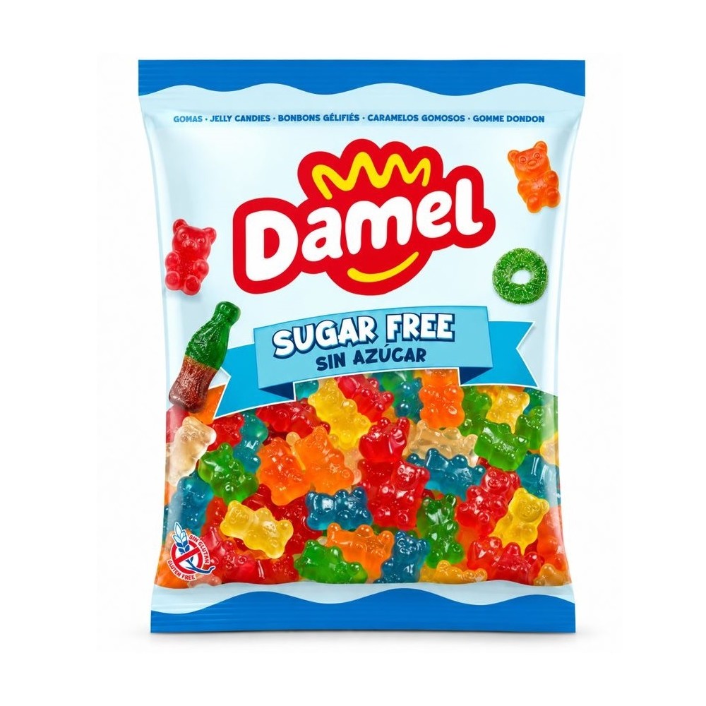 Golosinas SIN AZÚCAR - Damel Ositos Brillo - Formato Bolsa 1KG
