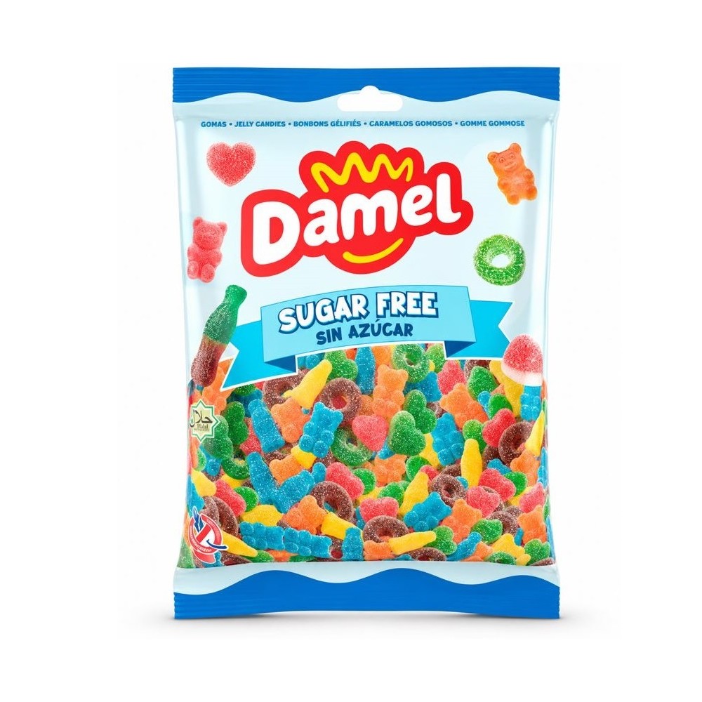 Golosinas Pica Pica SIN AZÚCAR - Damel Sour Mix - Formato Bolsa 1KG