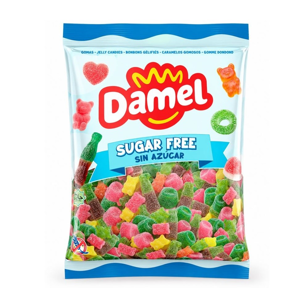 Golosinas SIN AZÚCAR - Damel Sweet Mix - Formato Bolsa 1KG