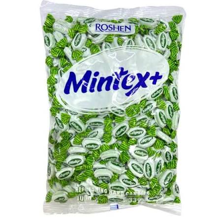 Caramelos Duros Roshen Mintex 1KG – Caramelos Refrescantes de Menta, Mentol y Eucalipto Sabor Intenso