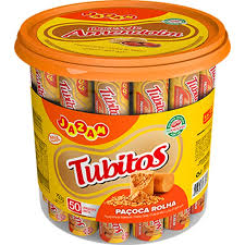 Tubitos Dulce Cacahuete De Maní 50 Unidades | Formato 750G Tarro Reutilizable - Origen Brasil