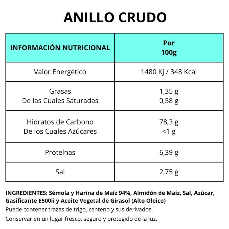 Anillos Crudos - Snacks Para Freír en Casa | Formato Tarro Reutilizable 800g