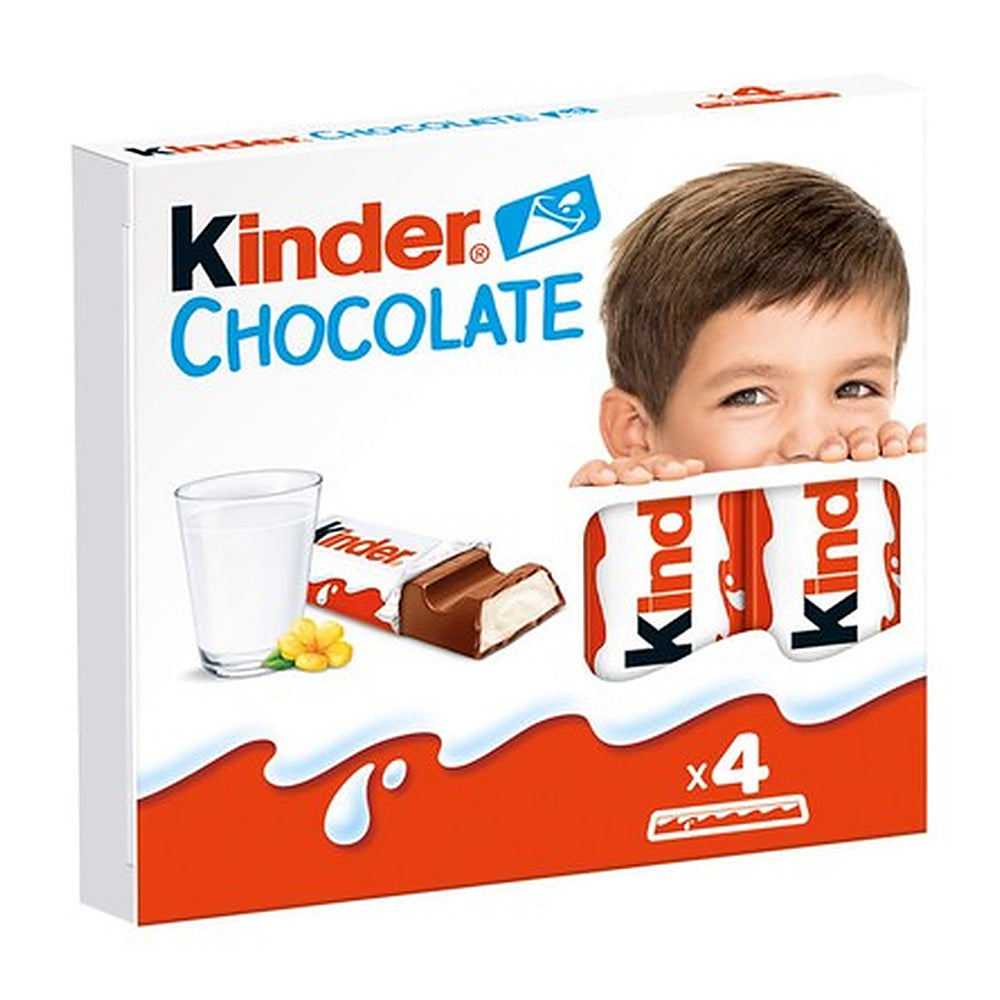 Una caja Kinder Chocolate T4 50 g sobre fondo blanco, imagen principal