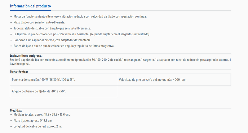 Lijadora de Disco Profesional 140W | Uso Ideal: Cantos Limpios, Curvas o Ingletes todos los ángulos