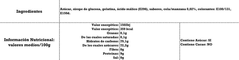 Llaves Ácidas Cola/Manzana 290 Unidades - Tarro Expositor 1570g