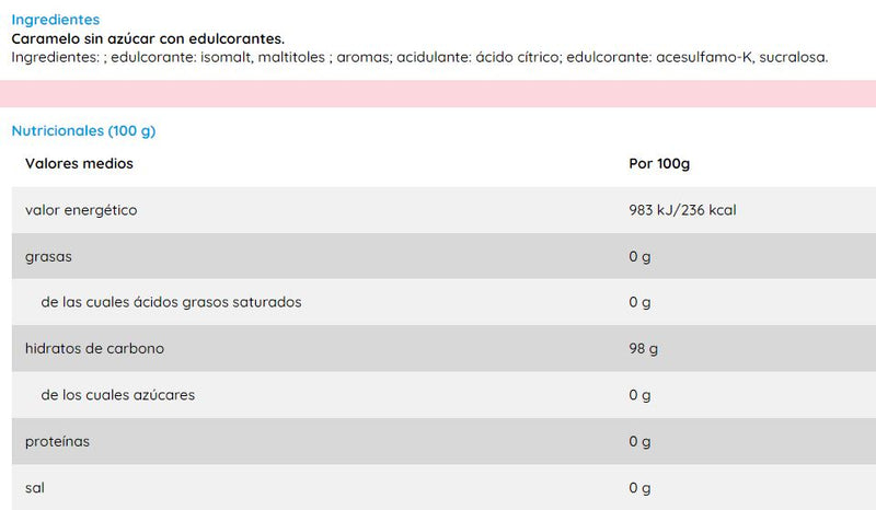 Mells Eucalipto Mentol Sin Azúcar (900g)