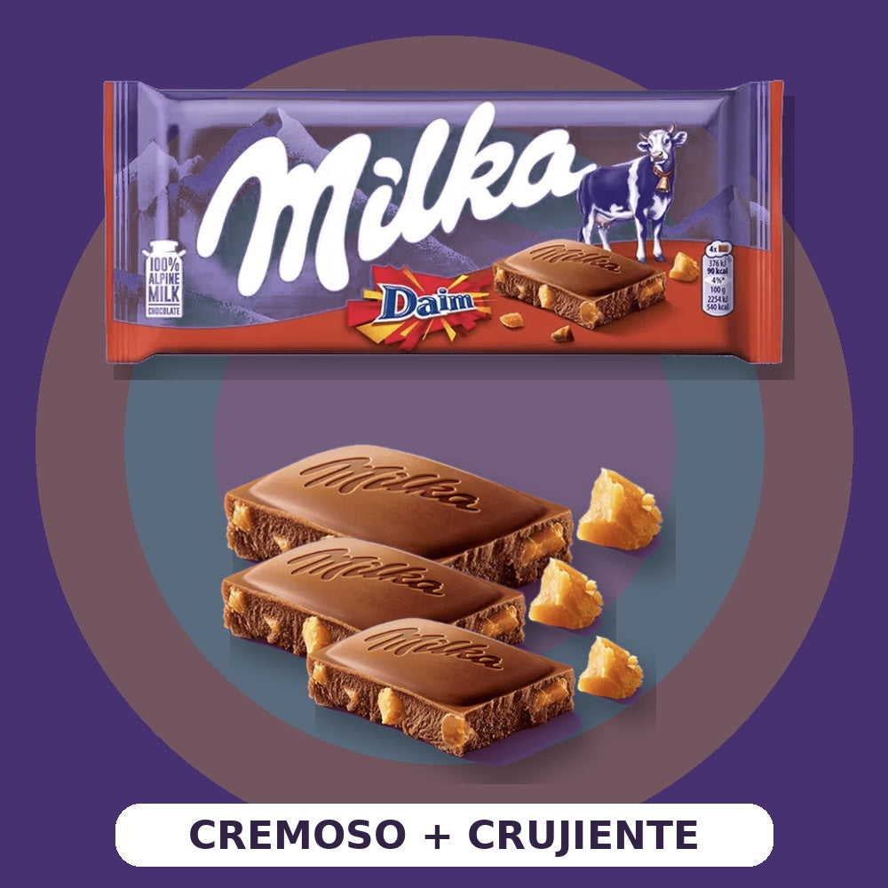 Chocolate Milka Daim cremoso y crujiente