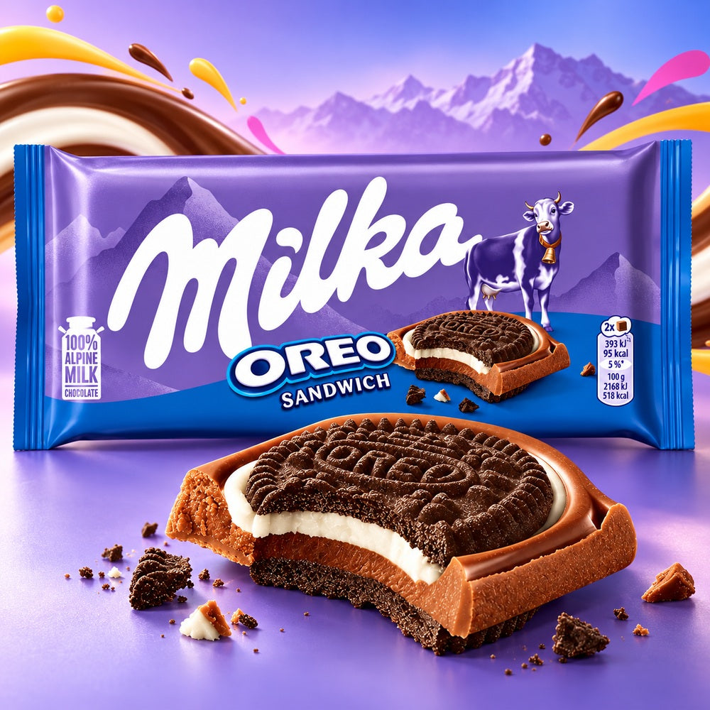 Chocolate Milka Oreo Sandwich detalle de producto