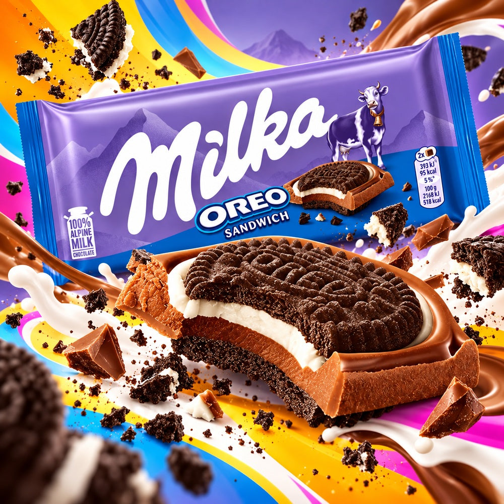 Chocolate Milka Oreo Sandwich creatividad Kremtik