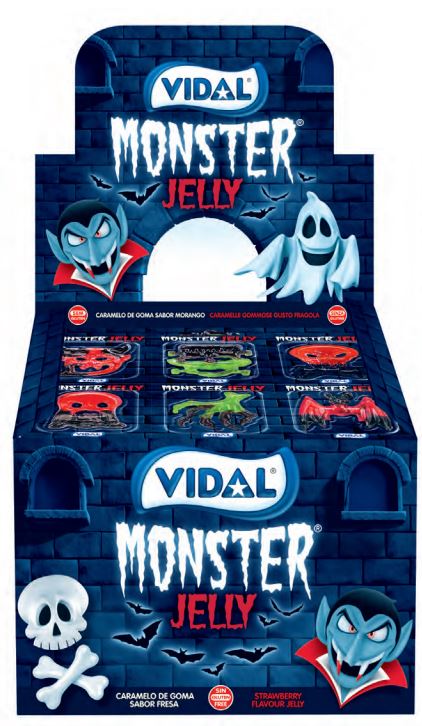 Monster Jelly | Temática Chuches Halloween Vidal Golosinas | Contiene 66 Unidades