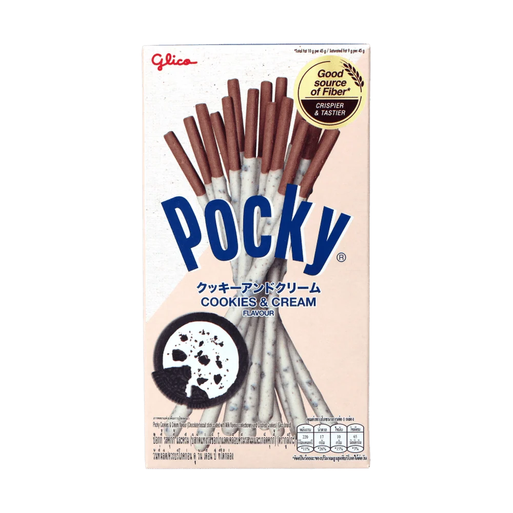 Glico Pocky Cookies & Cream 40G - Pack 6 Unidades