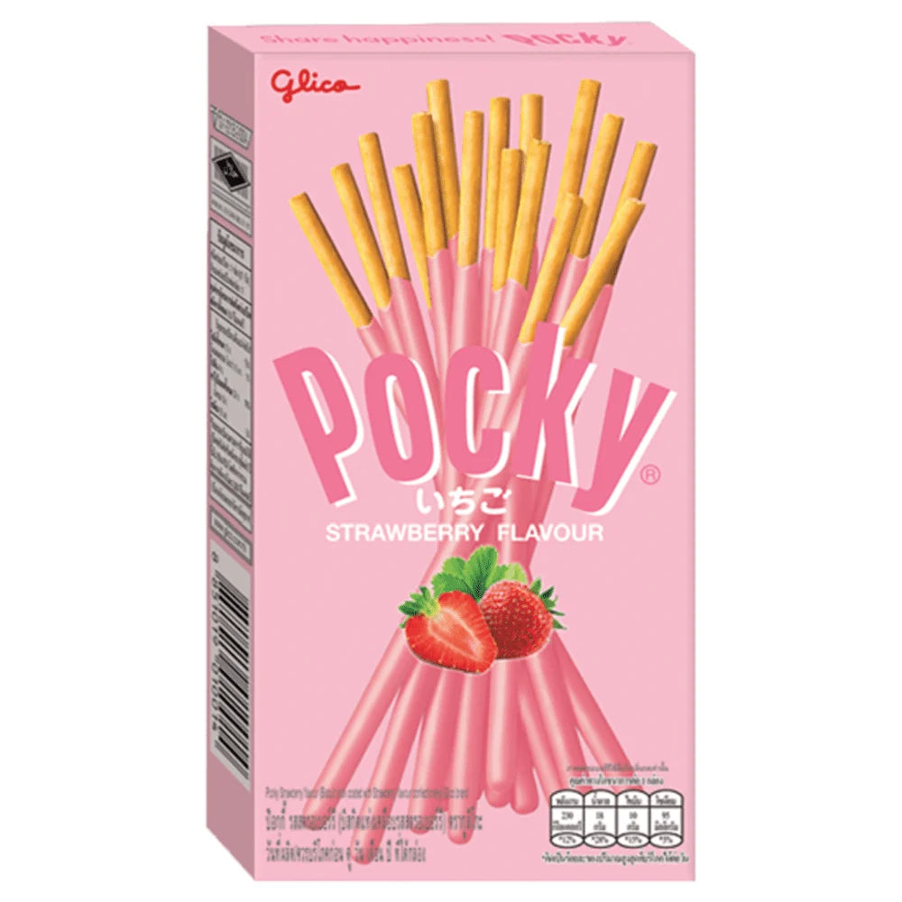 Glico Pocky Strawberry 40G - Pack 6 Unidades