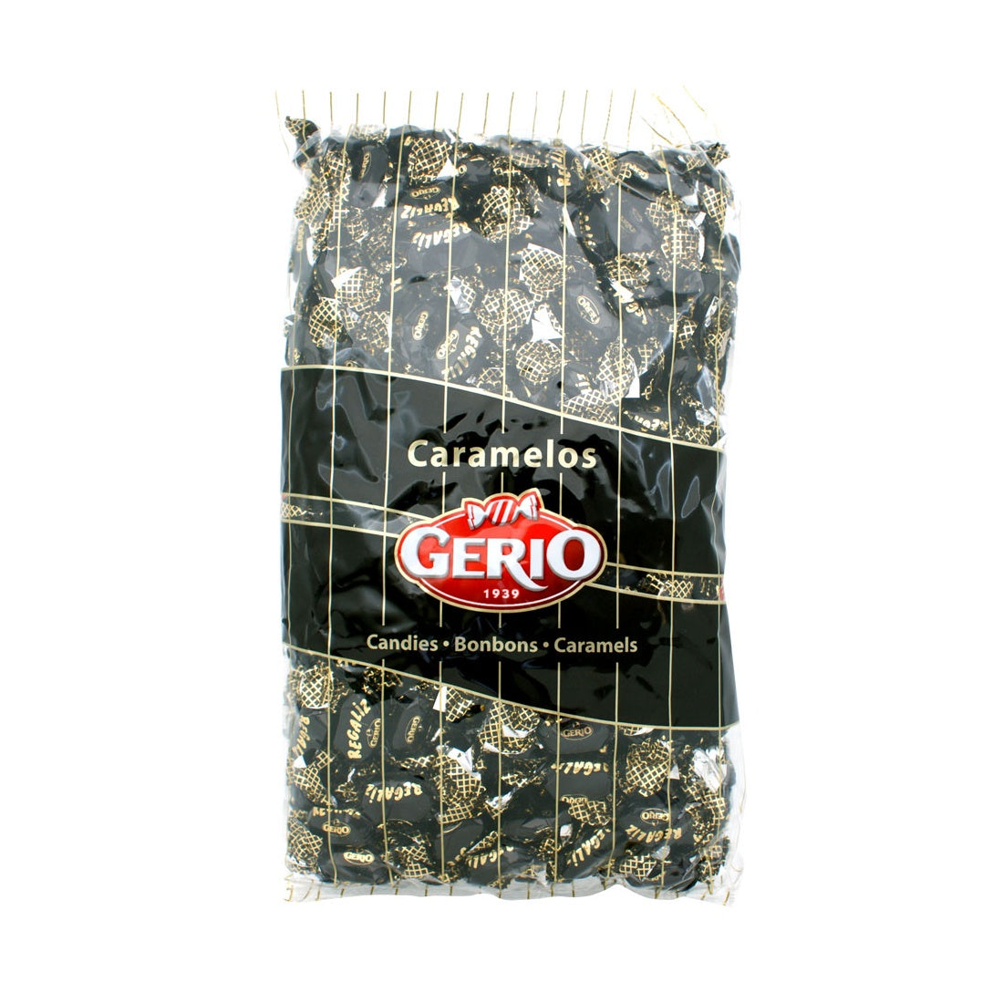Caramelos Regaliz Sabor Original Gerio - Formato Bolsa 1KG - Aprox 260 Unidades