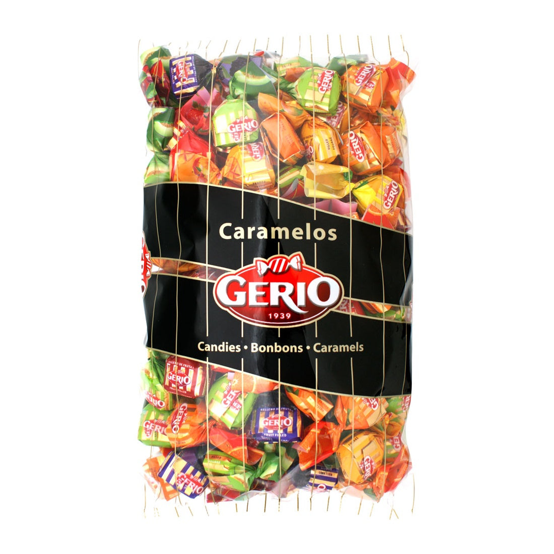 Gerio Caramelos Rellenos Frutas 8 Sabores - 1KG - Aprox 155 Unidades