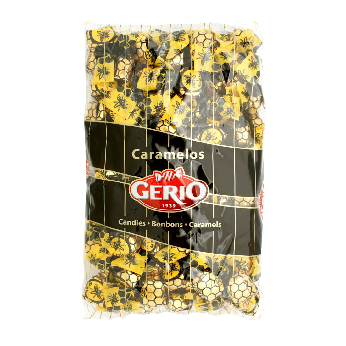 Gerio Caramelos Rellenos Interior Miel - 1KG - Aprox 155 Unidades