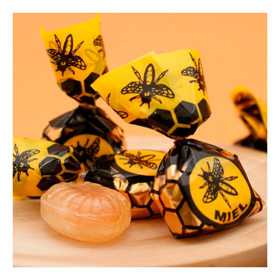 Gerio Caramelos Rellenos Interior Miel - 1KG - Aprox 155 Unidades