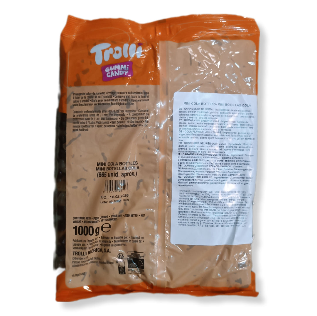 Mini Botellas Cola Trolli | Formato Bolsa 1KG