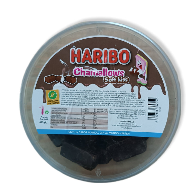 Chamallows Soft Kiss Haribo - SIN GLUTEN | Formato Tarro Reutilizable 400g