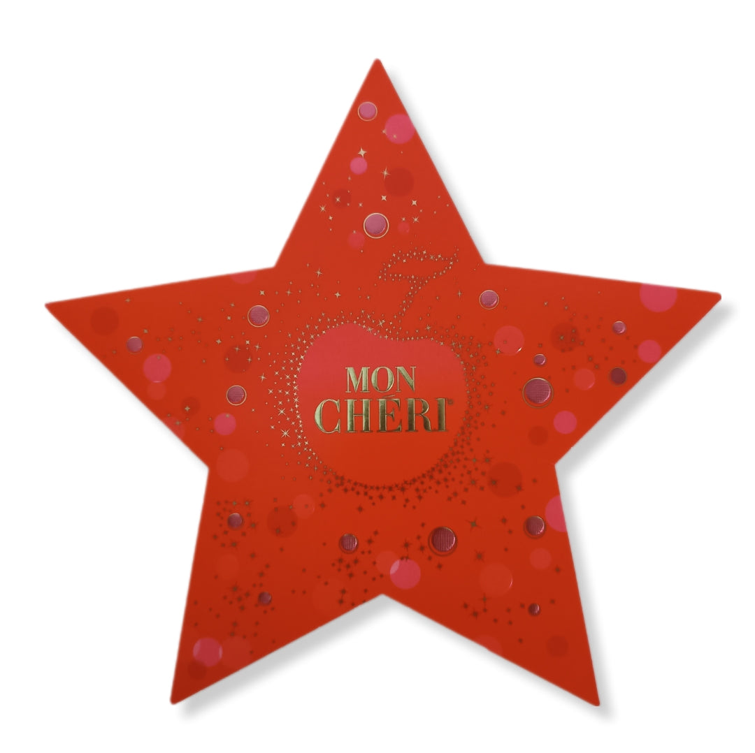 Mon Cheri Estrella - Cajita 14 Bombones| Ideal para Árbol de Navidad o Regalo Navideño