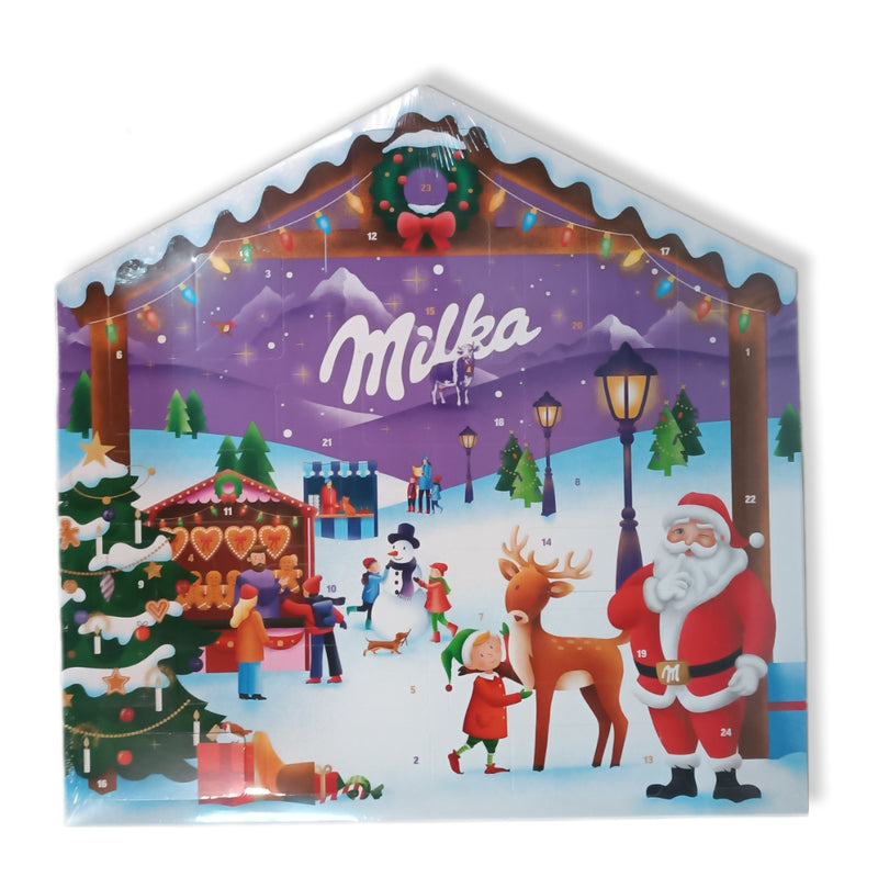 Calendario Adviento Casa Navideña Milka 147g | Contiene 6 Chocolatinas Diferentes