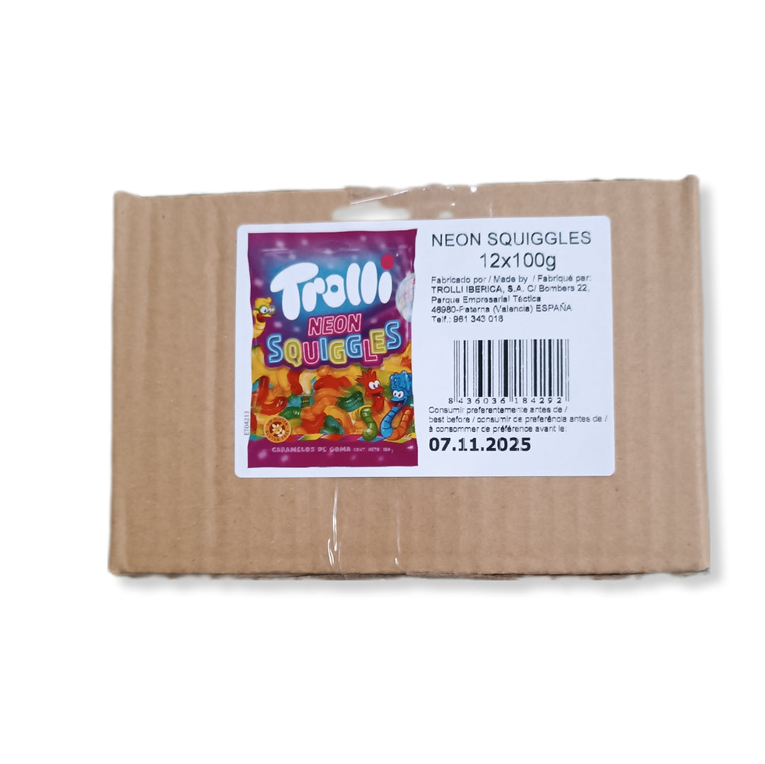Gusanos Brillo Trolli | 12 Bolsas De 100g