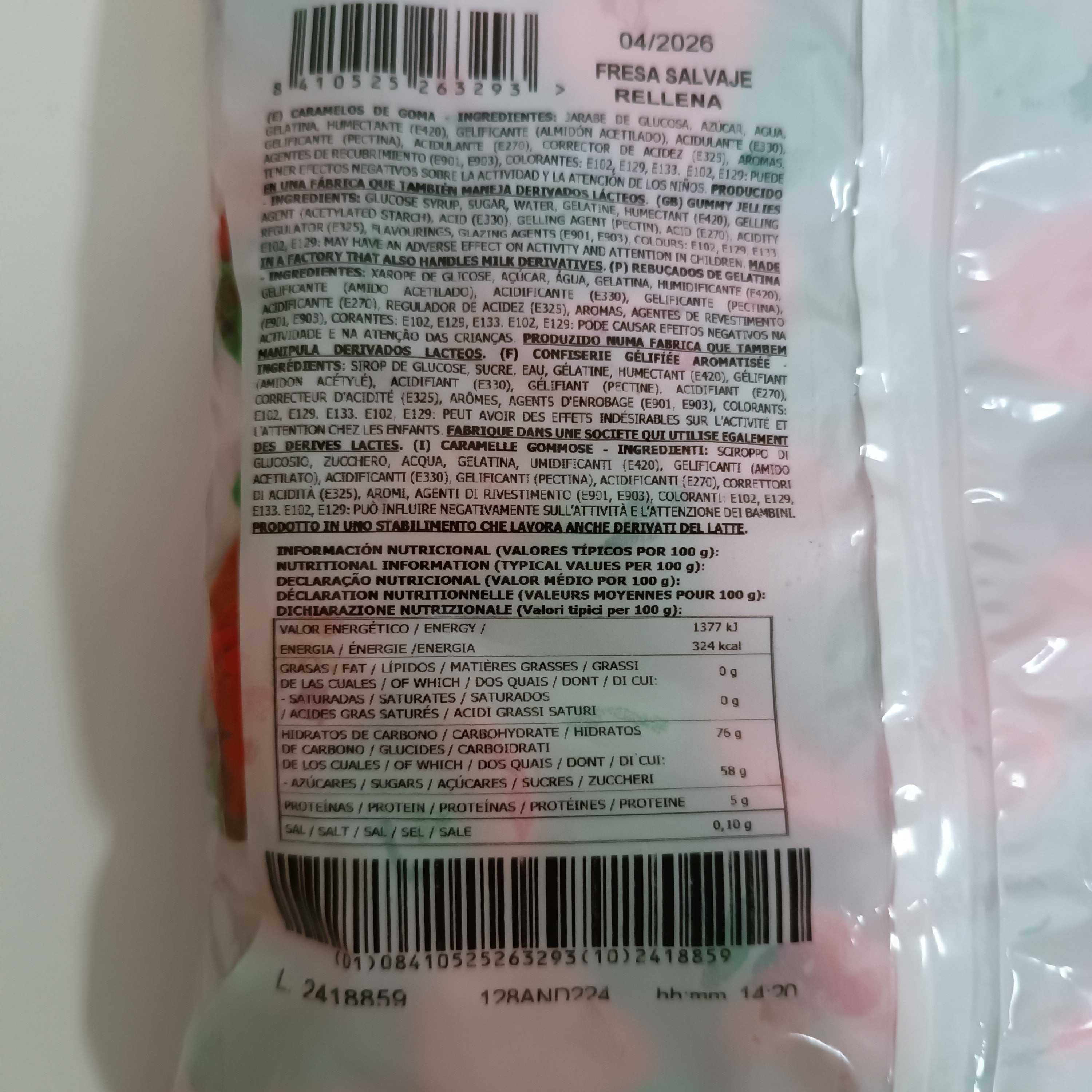 Fresa Salvaje Rellena | Formato Bolsa 1KG