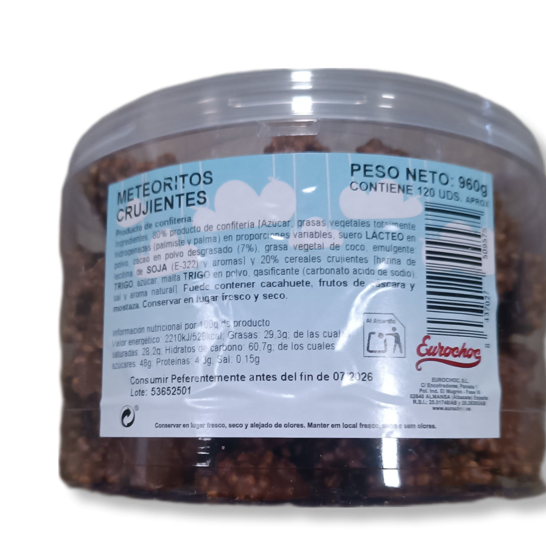 Meteoritos Crujientes Chocolate | Formato Tarro Reutilizable 960GR