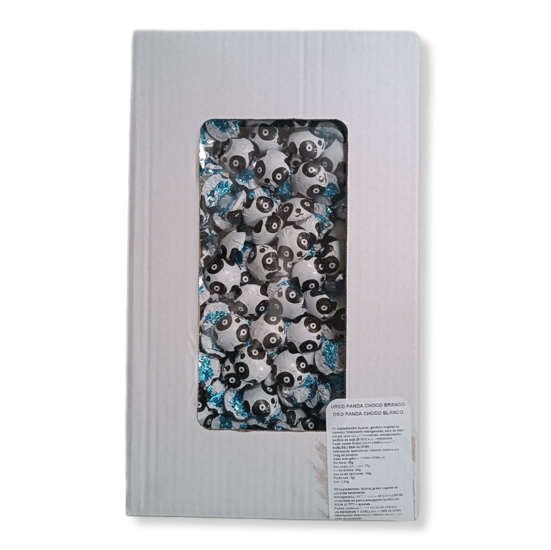 Chocolatinas Oso Panda Chocolate Blanco | Formato Granel en Caja 2KG
