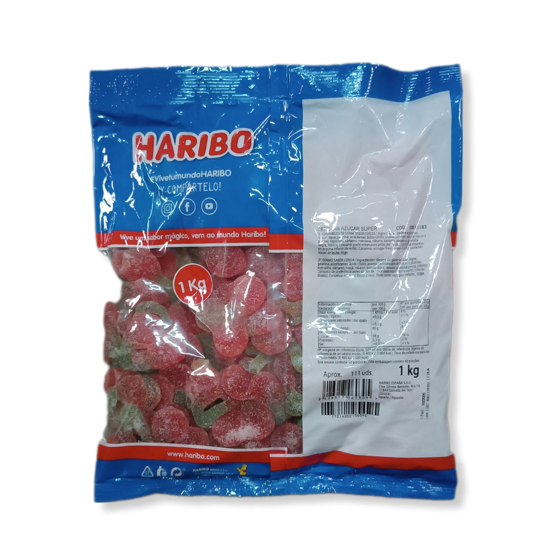 Cerezas Súper Azúcar Haribo | Formato Bolsa 1KG