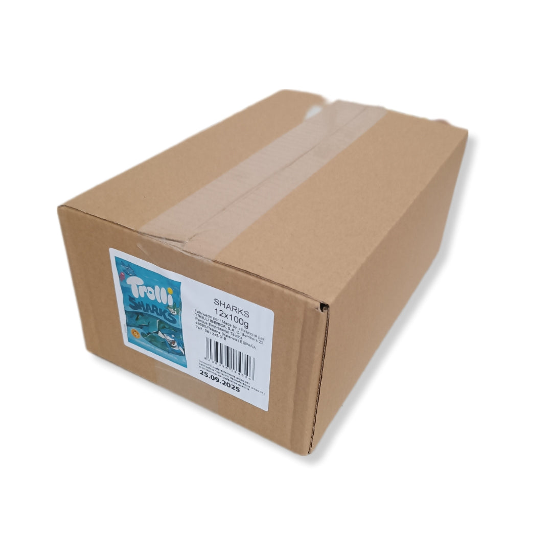Tiburones Azules Trolli | 12 Bolsas De 100 g