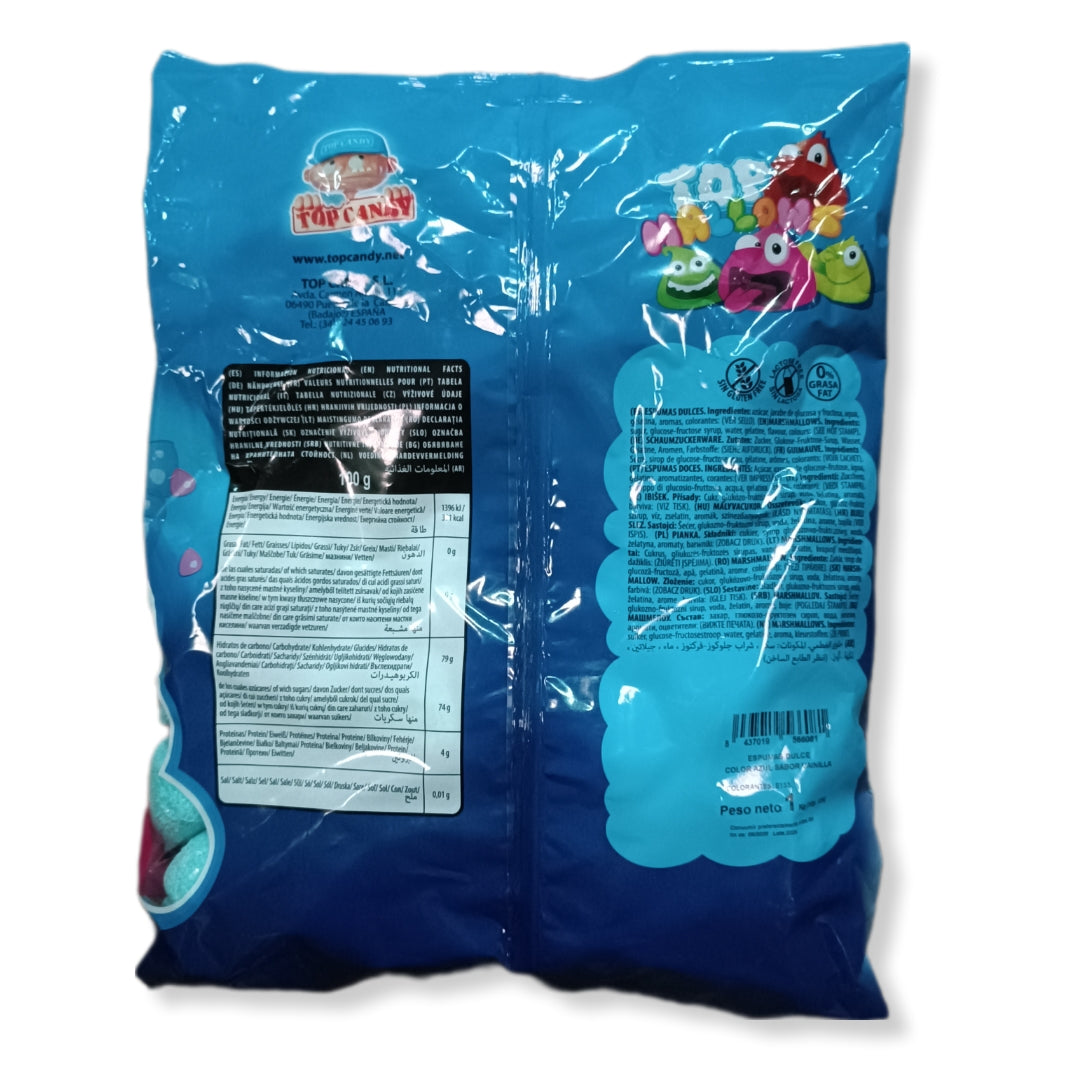 TOP MALLOW NARANJA 10 g | Formato Bolsa 1KG - Sin Gluten, Sin Lactosa, 0% Grasa Fat