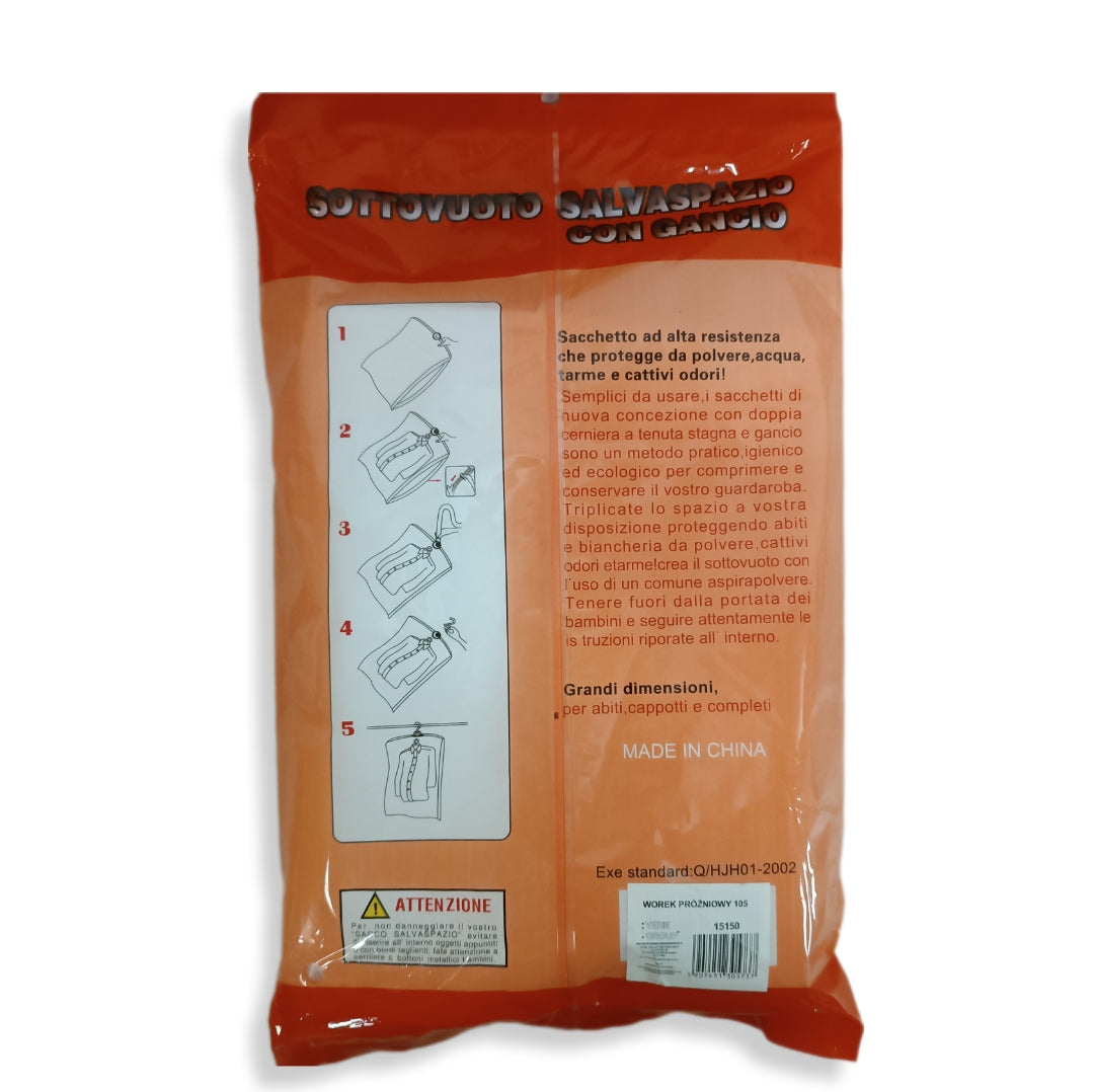 Bolsa al Vacío Aspiradora Para Armarios y Ropa 105cm x 70cm