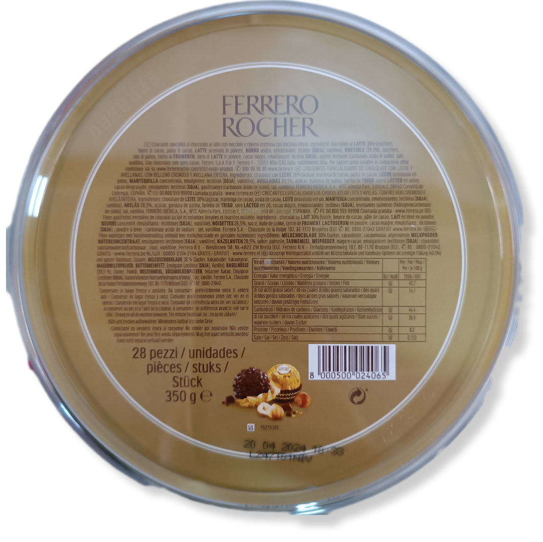 Pirámide Ferrero Rocher Bombones Avellana | Formato 28 Unidades 350gr
