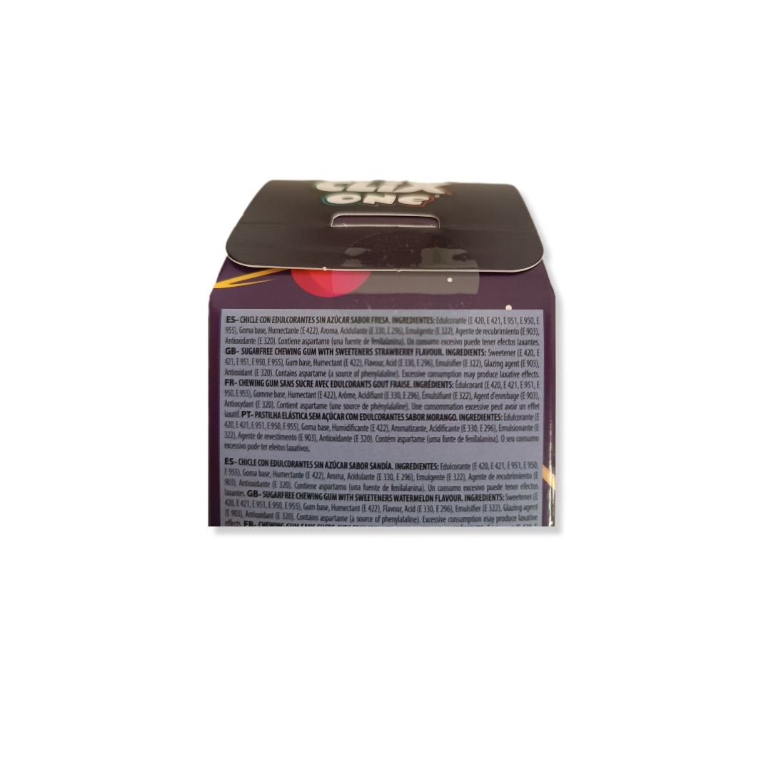 Clix Chicles PACK 4 CAJAS TEMÁTICAS | 4 Sabores Surtidos Sin Azúcar 100g