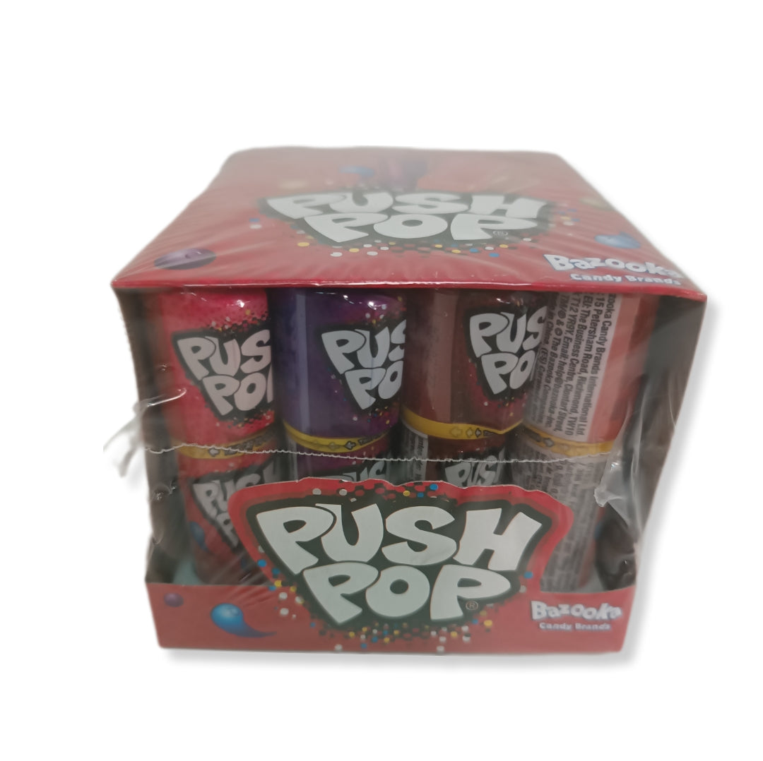 Caramelo Push Pop | Formato Caja 20 Unidades (Cola, BlackCurrant, Fresa)