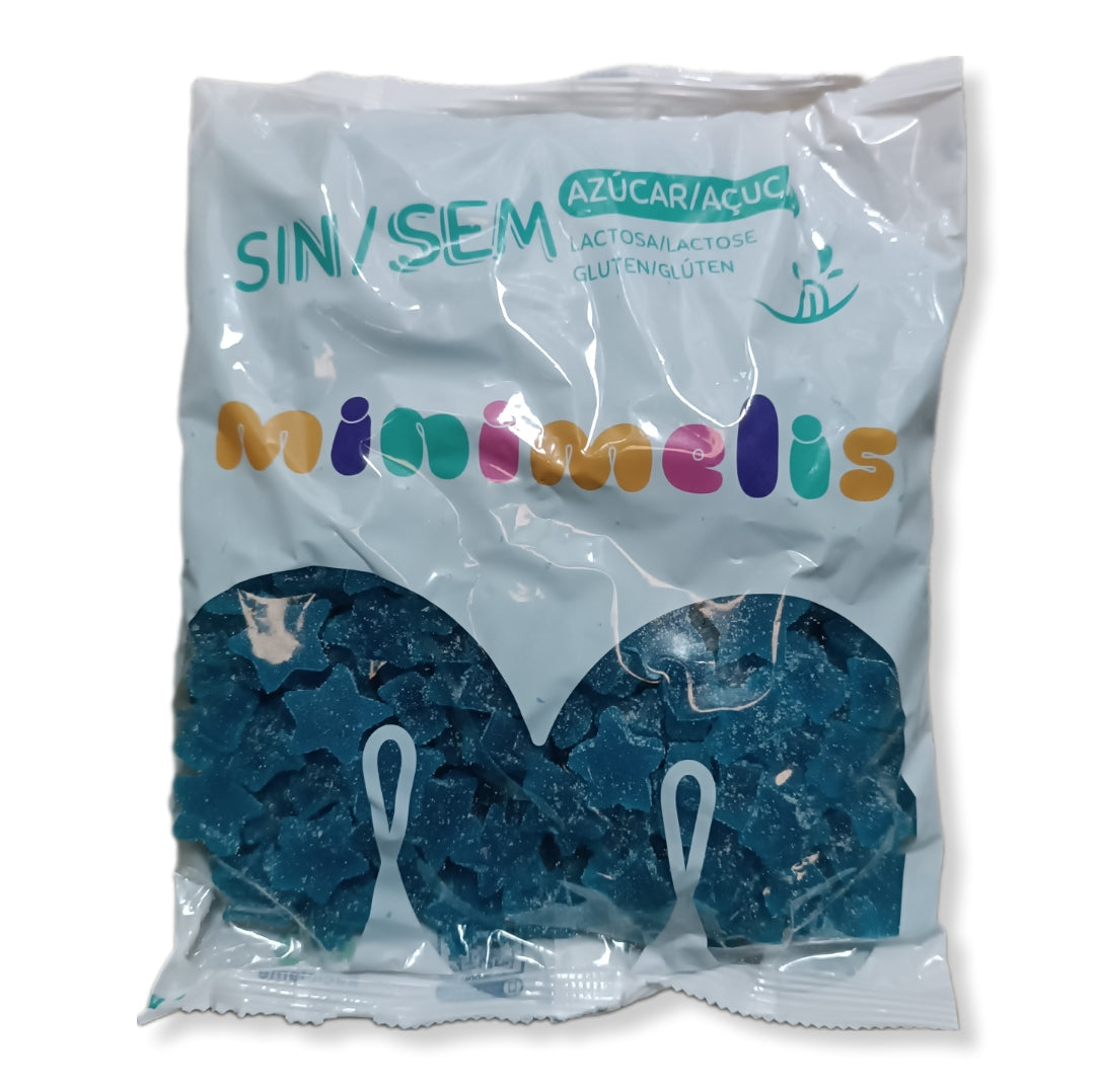 Estrellas Frutas Del Bosque Azules Pica Minimelis Sin Azúcar, Sin Gluten, Sin Lactosa|Formato Bolsa 1kg