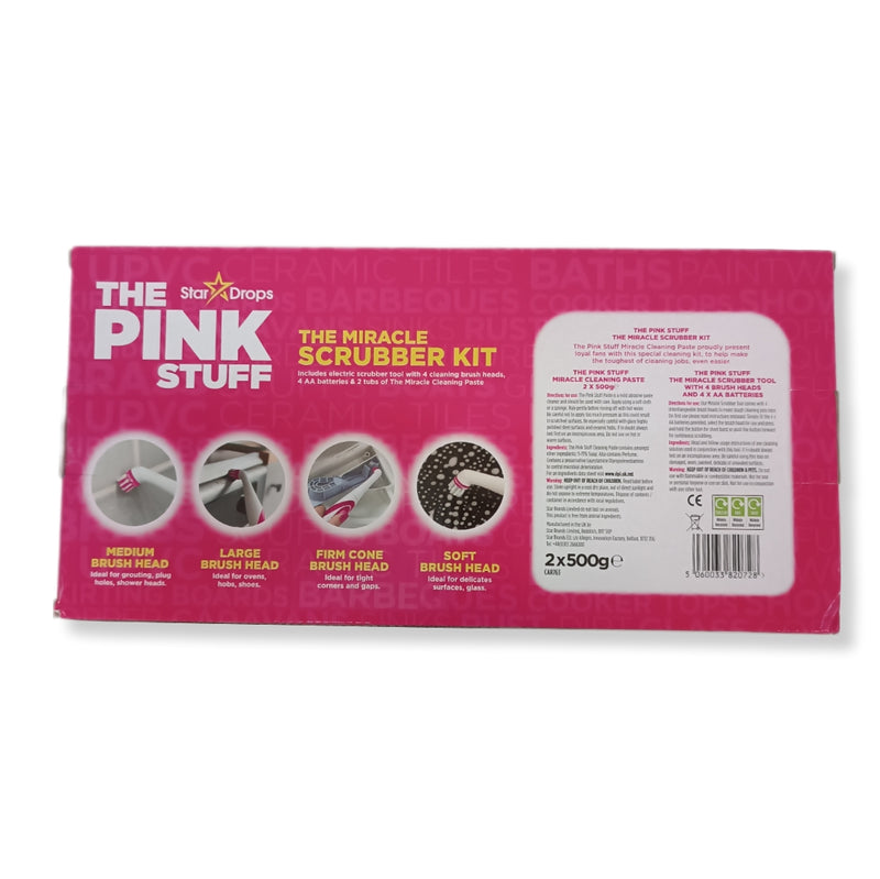 The Pink Stuff Kit Cepillos Limpiadores + Power Paste Multiusos | Especial Zapatillas, Suelos,