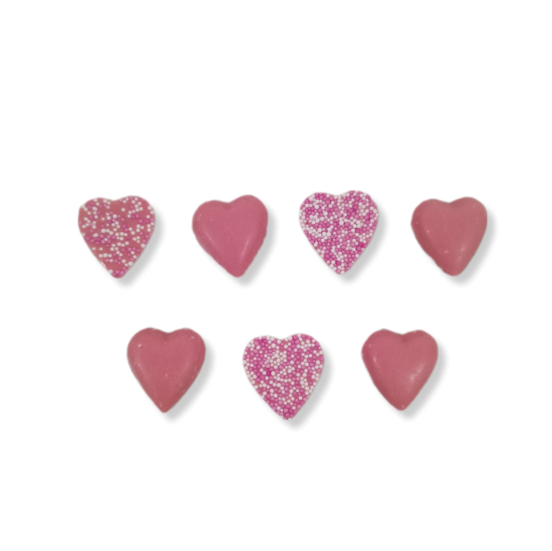 Corazón Chocolate Fresa Y Bolitas De Colores | Formato Tarro Reutilizable Aprox. 120 Uds.