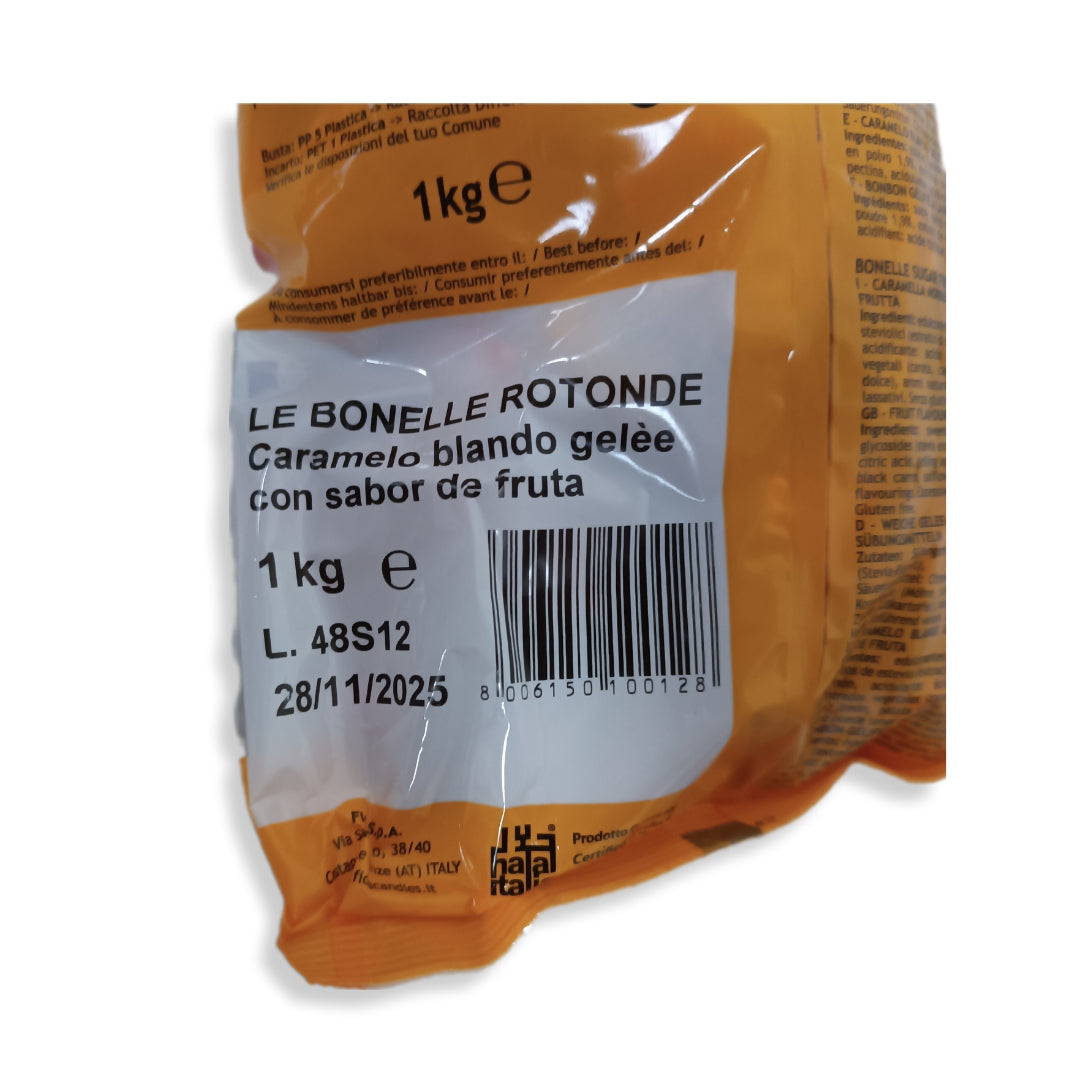 Bonelle Caramelos Blandos Veganos | Sabores Frutales Surtidos - Bolsa 1KG