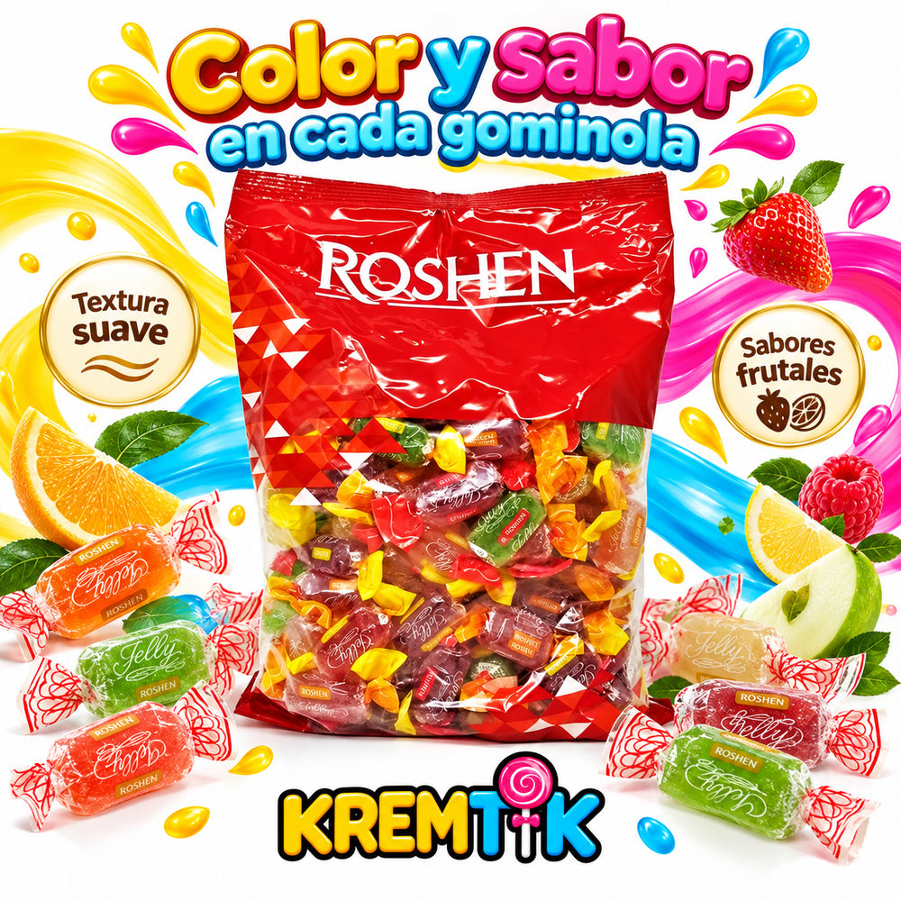 Roshen Jelly: textura suave y sabores frutales