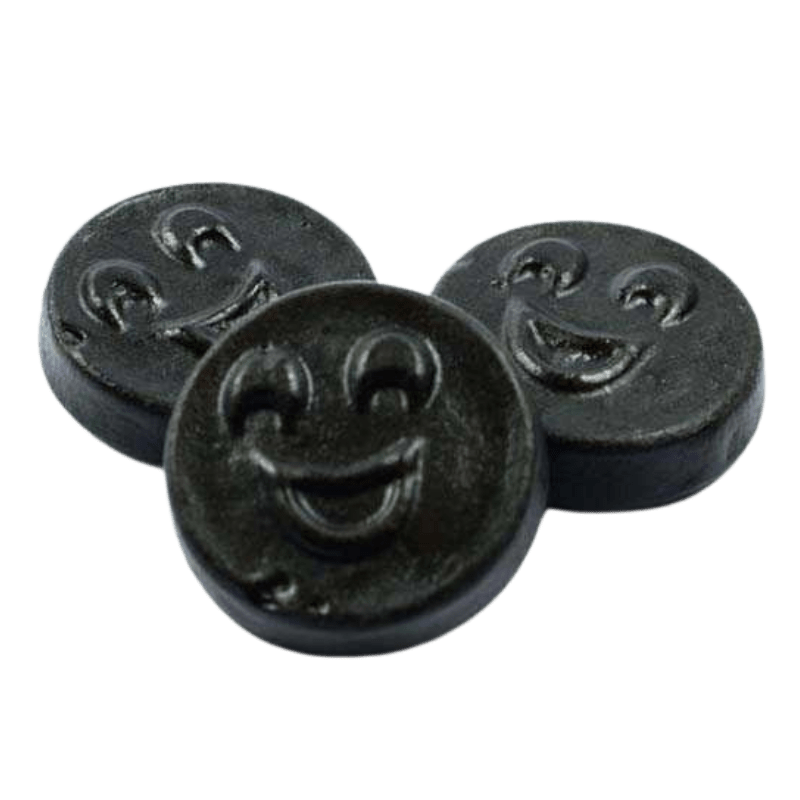 Sonrisas Regaliz Negro - Saet Sweets | Contiene 330 Unidades