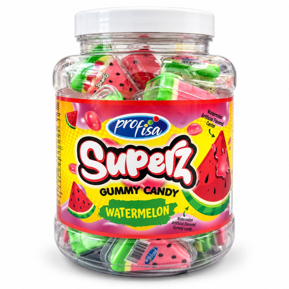 Superz Sandías rellenas líquido interior tarro 30 unidades x 18 g