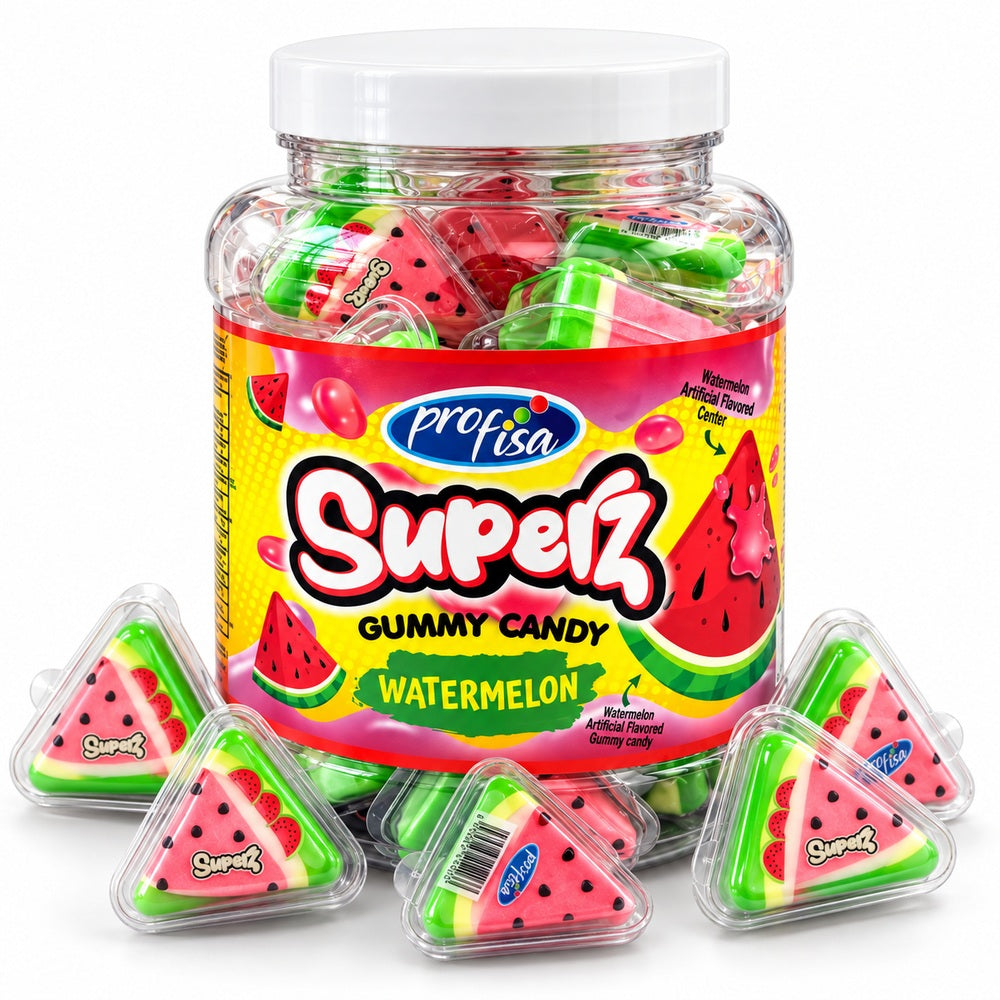 Superz Sandías tarro con gominolas individuales