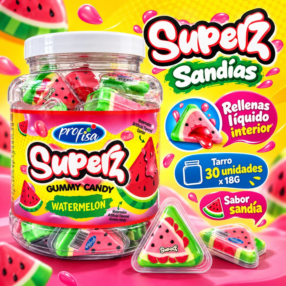 Superz Sandías rellenas líquido interior características