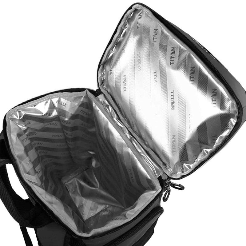 Titan - Nevera portátil con Capacidad para 40 latas + Hielo, 5 Capas de Aislamiento y hasta 2 días de conservación de Hielo | Color Negro