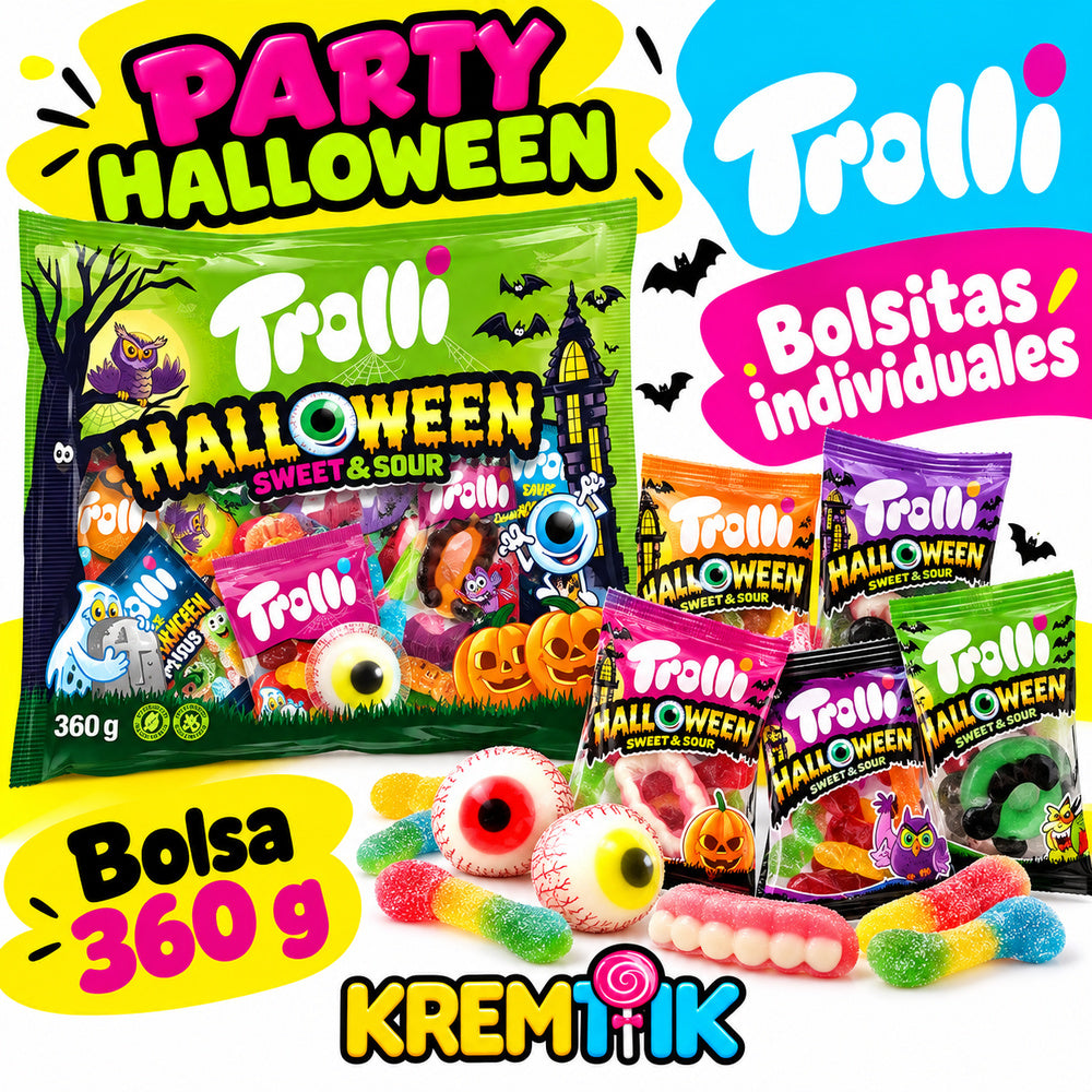 Trolli Party Halloween 360 g - bolsitas individuales y formato
