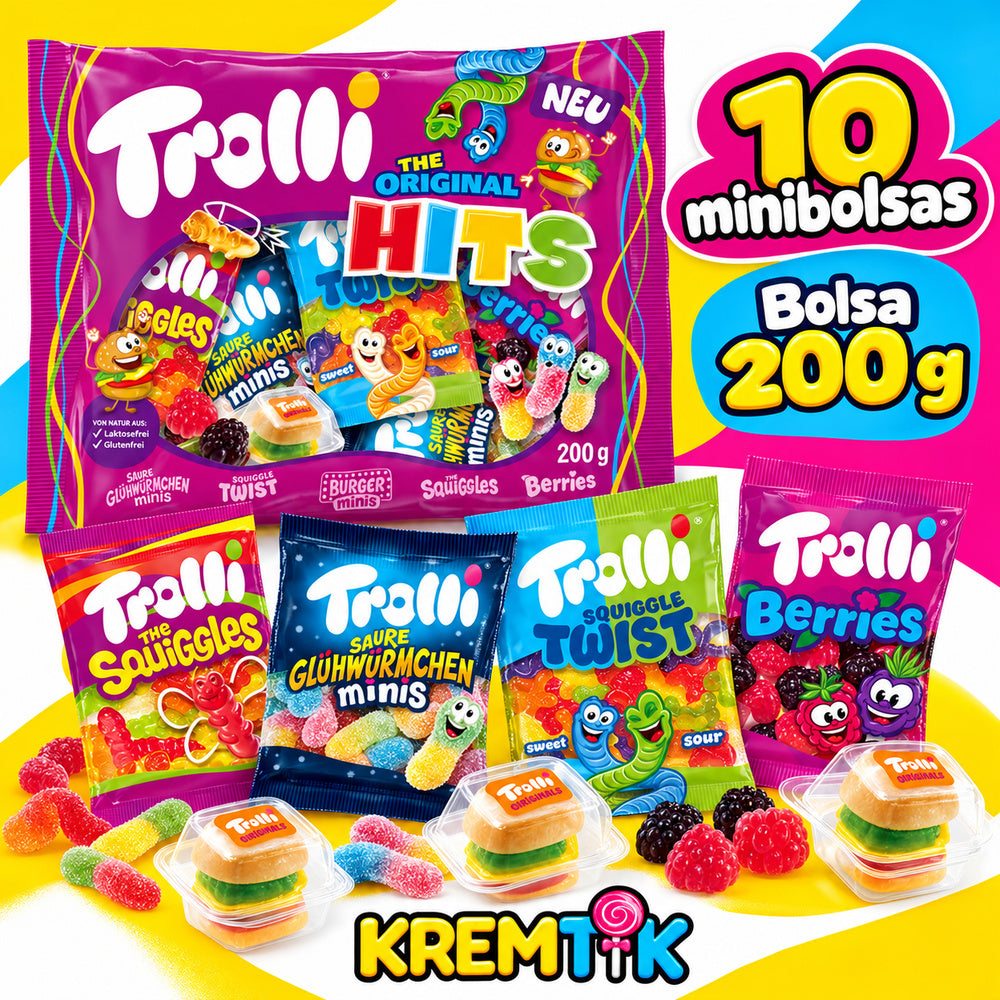 Trolli The Original Hits 200 g - 10 minibolsas y formato 200 g