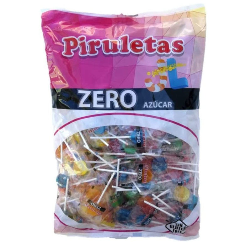 Piruletas Zero Sin Azúcar - Colores y Sabores Surtidos (200 Unidades)
